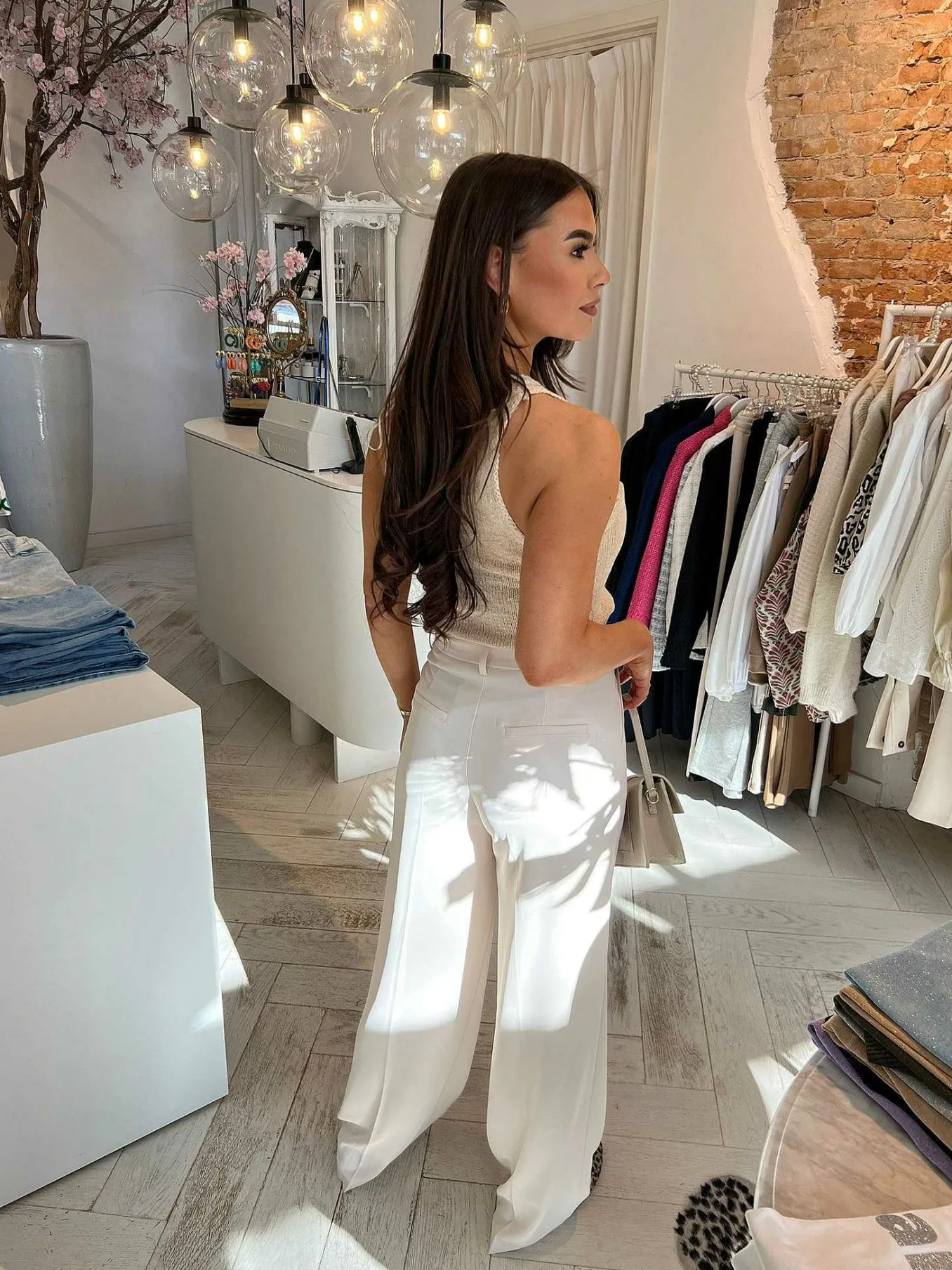 Discount Alison Crochet Top Beige Tops & Blousjes