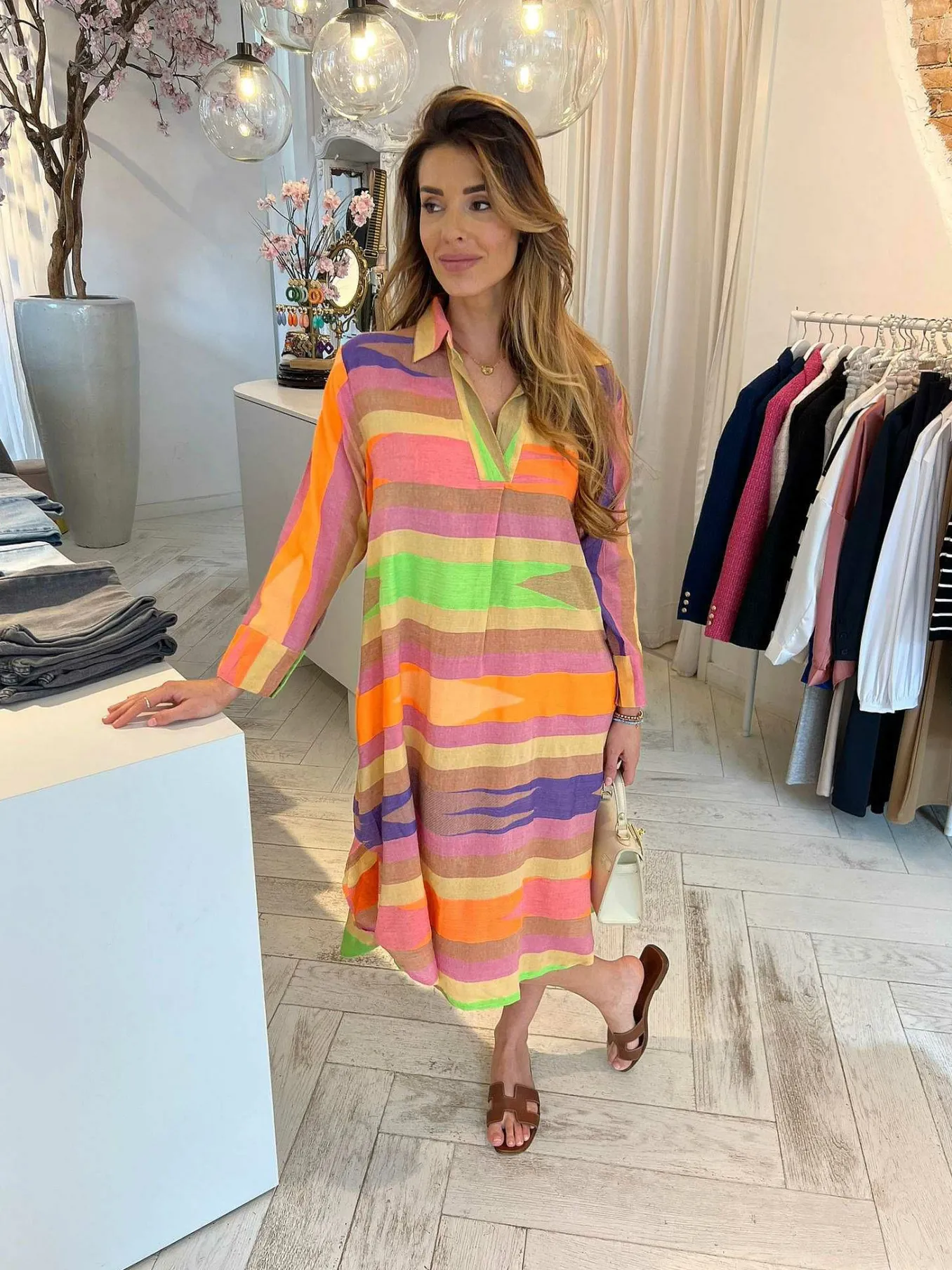 Clearance Amy Maxi Dress Beige Jurken