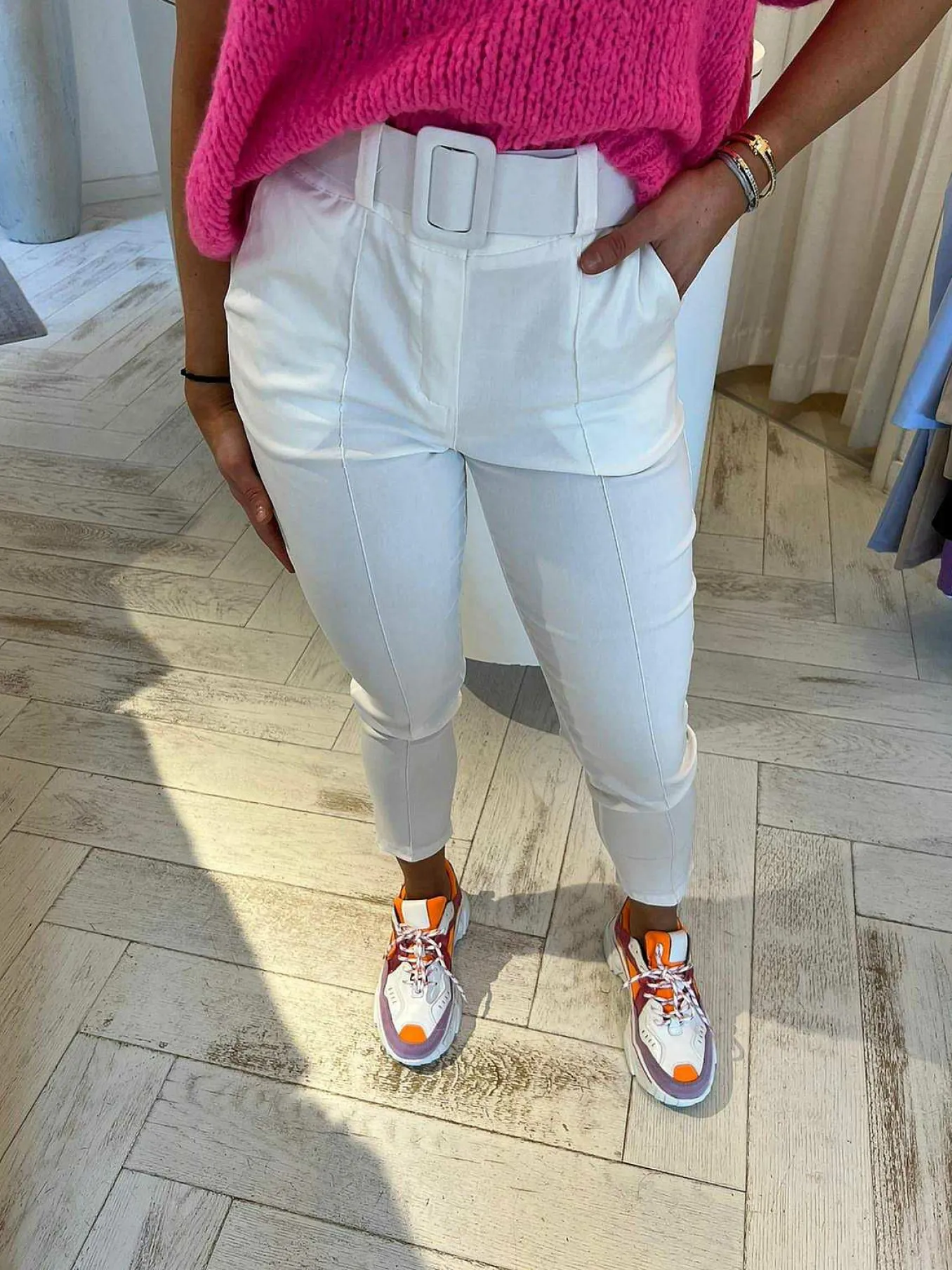 Fashion Anna Pantalon White Broeken