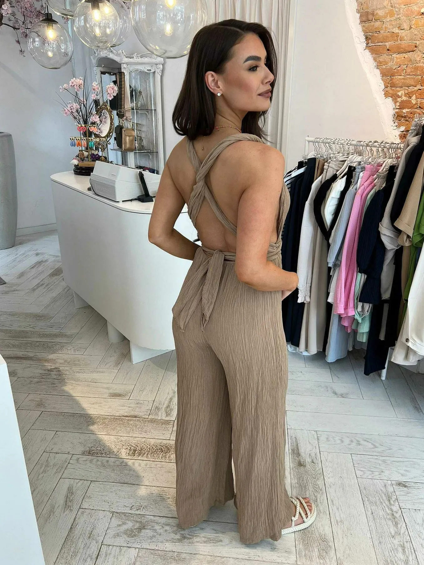 Shop Annabel Jumpsuit Camel Jumpsuits