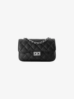 Shop Audrey Bag Small Black & Silver Tassen