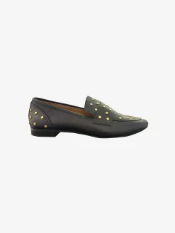 Best Sale Babouche Leather Loafers Studs Loafers