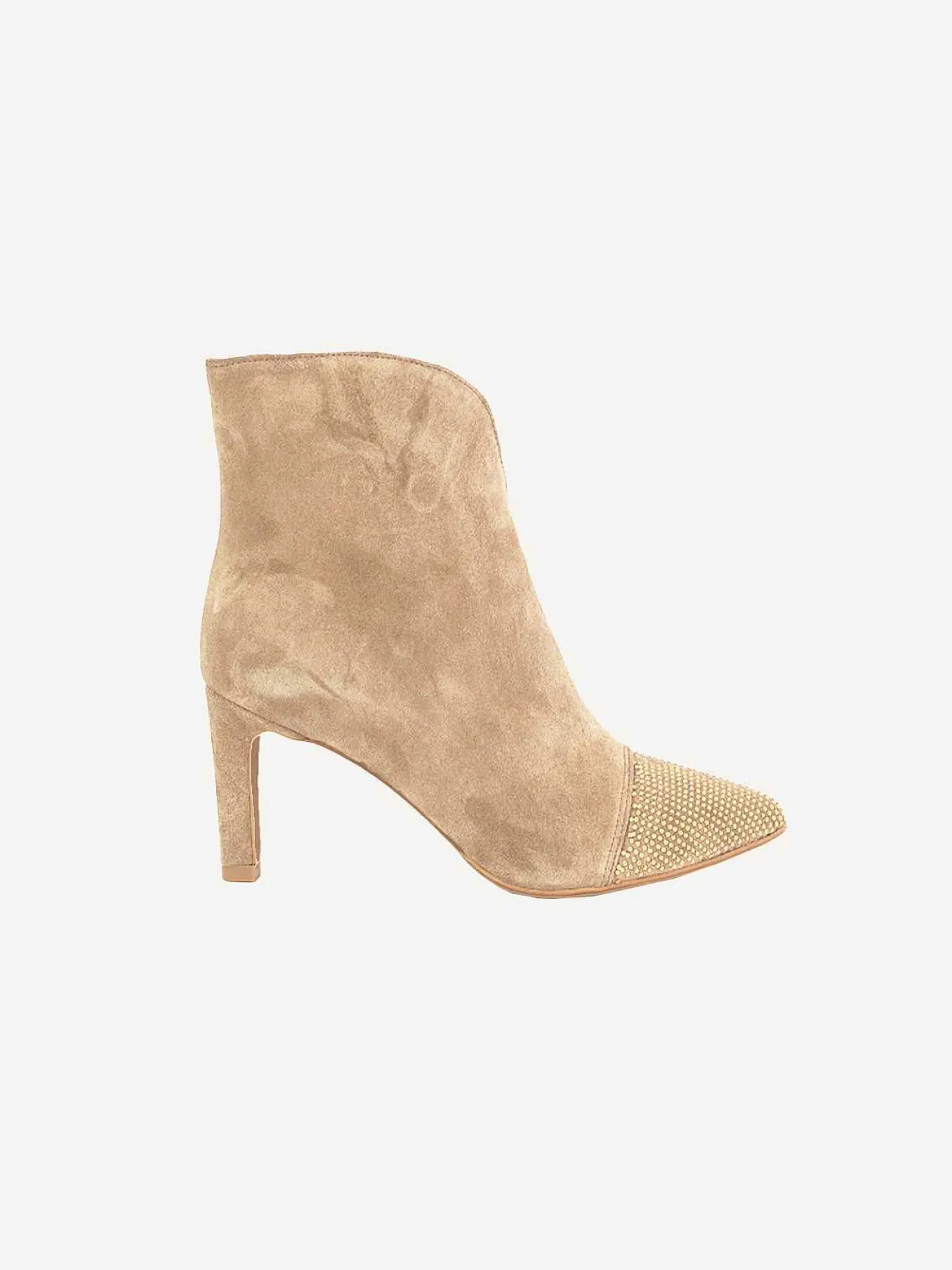 Flash Sale Babouche Yasmin Strass Ankle Boots Beige Hakken
