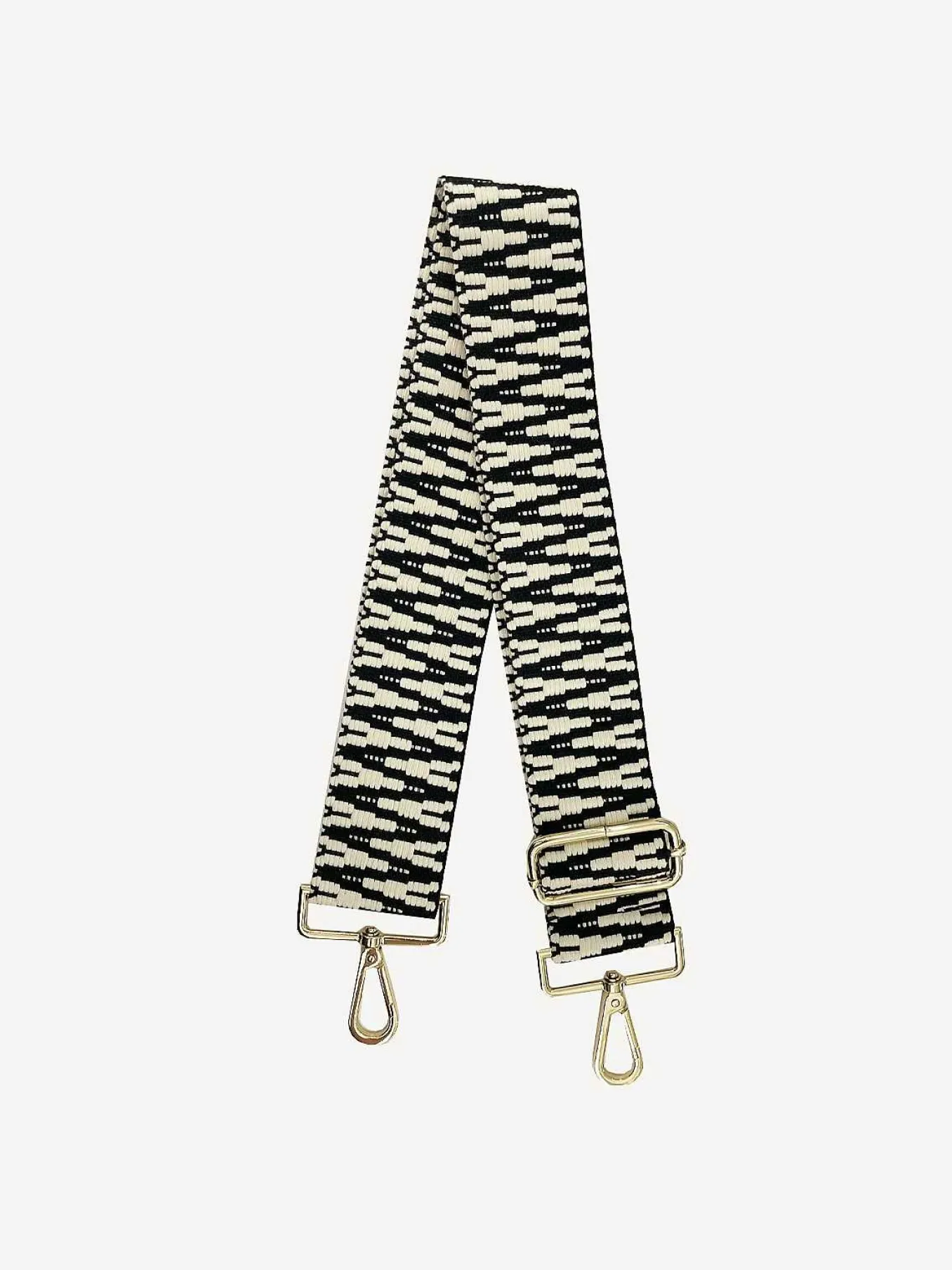 Cheap Bag Strap Pattern Black & White Riemen