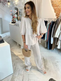 Hot Belle Bow Set Beige Sets