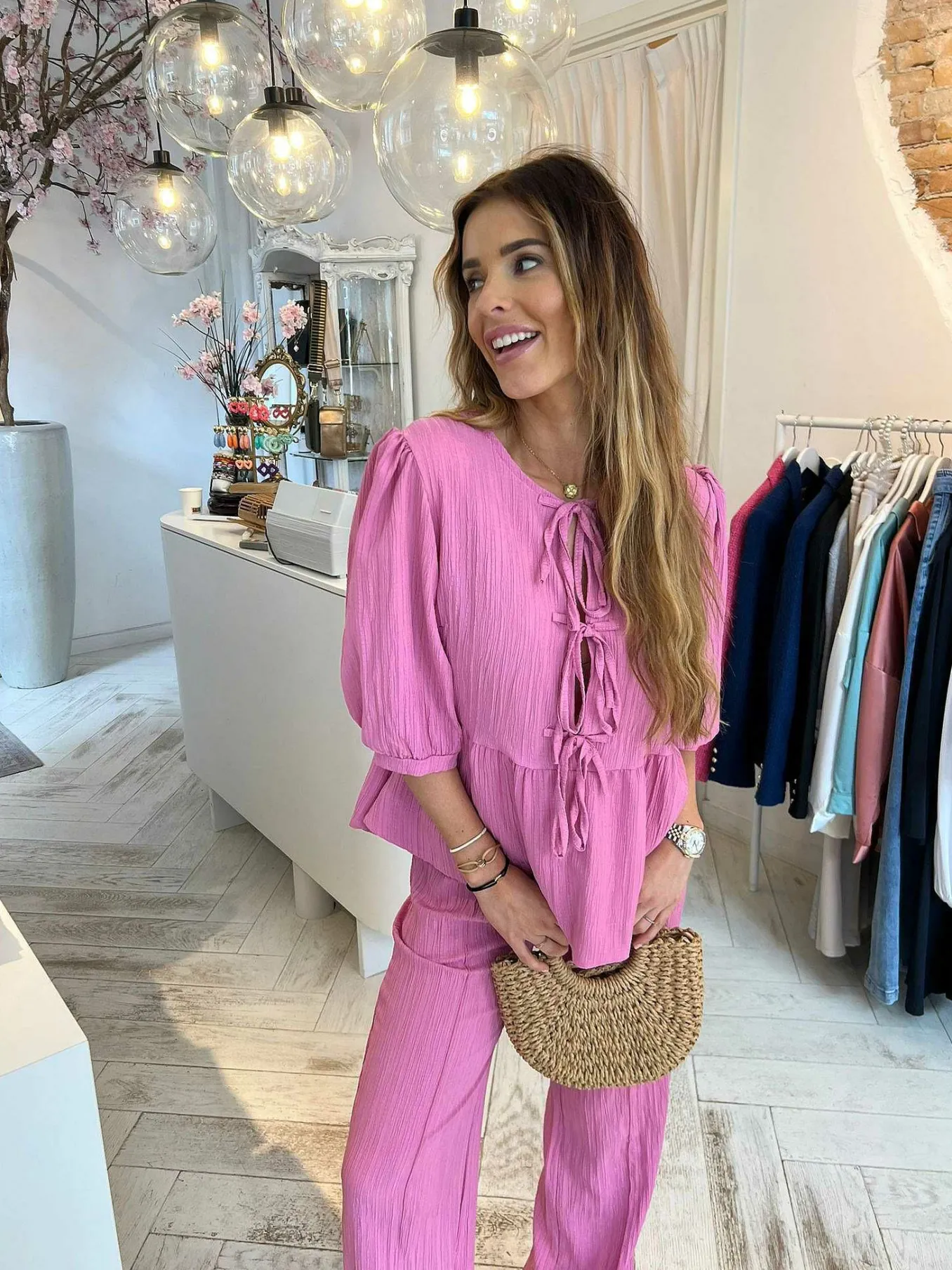 Store Belle Bow Set Fuschia Sets