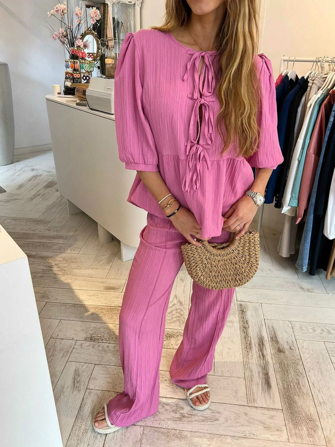 Store Belle Bow Set Fuschia Sets