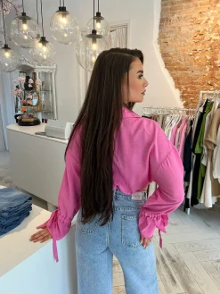Best Charlie Cropped Blouse Pink Tops & Blousjes