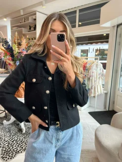 Online Coco Tweed Jacket Black Jassen