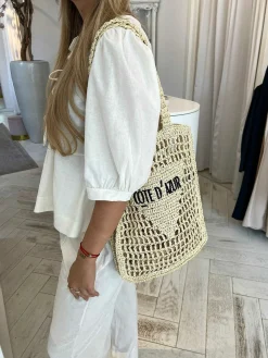 Store Cote D'Azur Beach Bag Beige Tassen