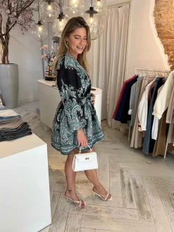 Sale Dani Print Dress Black Jurken