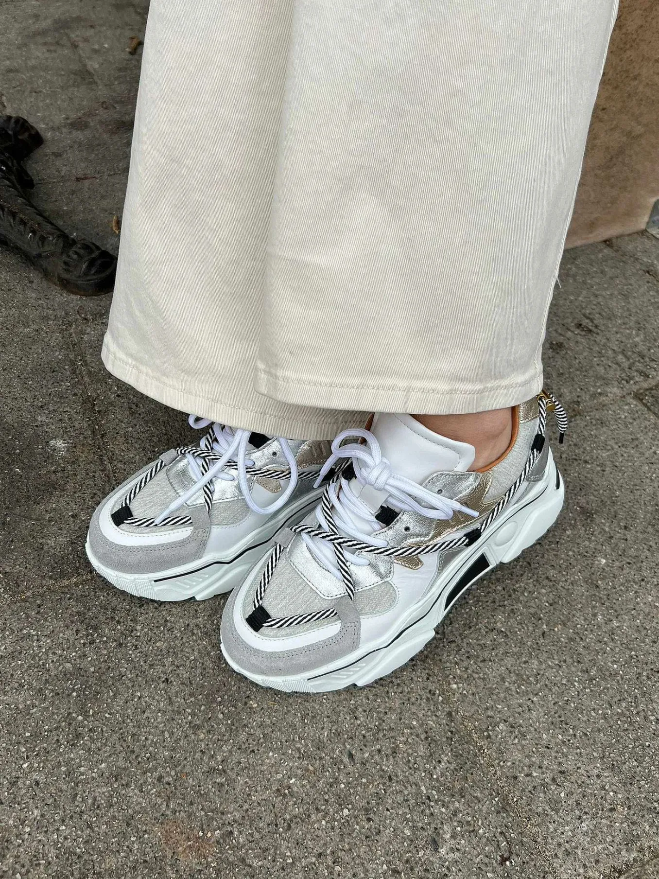 Clearance Dwrs Jupiter Sneakers Silver & Gold Sneakers