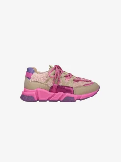 Clearance Dwrs Los Angeles Teddy Sneakers Fuchsia & Beige Sneakers