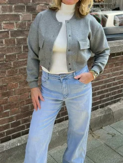 Flash Sale Ellie Cropped Jacket Grey Jassen