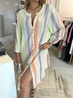 Online Elvi Lurex Maxi Dress Multicolor Jurken