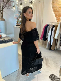 Online Estella Off Shoulder Maxi Dress Black Jurken