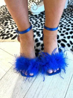 New Feather Heels Kobalt Hakken