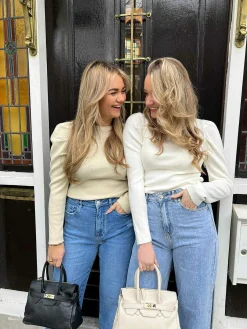 Discount Fem Puff Long Sleeve Off White Truien