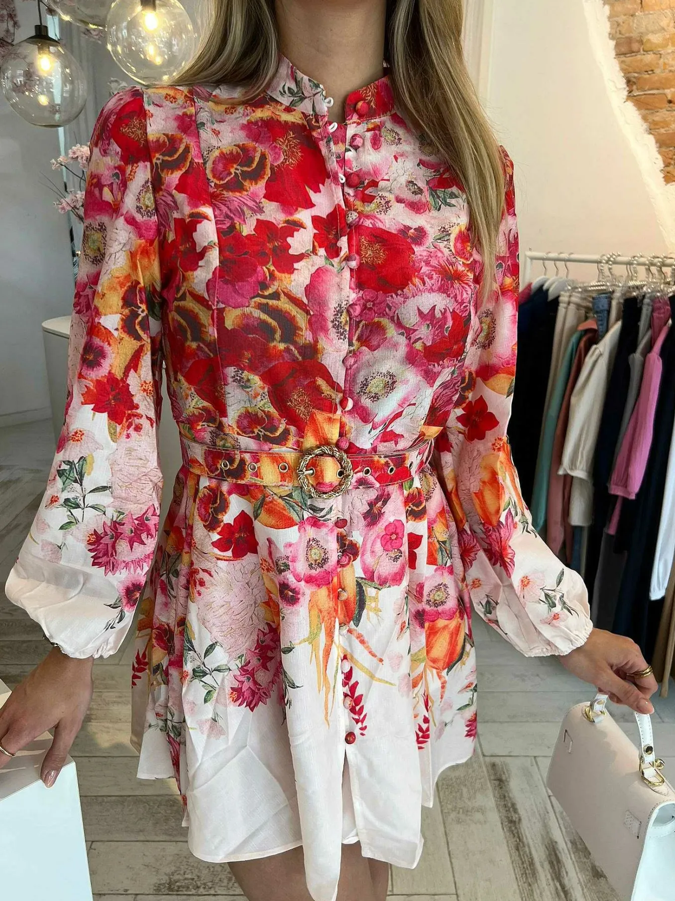 Discount Fenna Flower Dress Pink Jurken