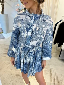 Cheap Fenna Inspired Dress Navy Jurken