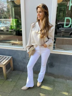 Cheap Flared Jeans White Broeken