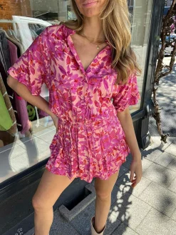 Clearance Gina Playsuit Pink Jumpsuits