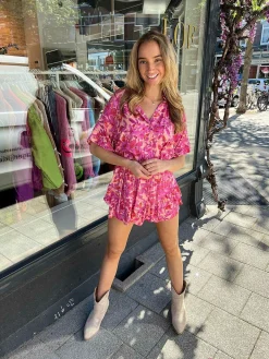 Clearance Gina Playsuit Pink Jumpsuits