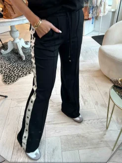 Hot Ginny Star Jogging Top Black Tops & Blousjes