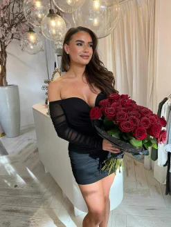 Best Sale Giorgia Mesh Dress Black Jurken