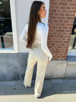 Online Harper Wide Fit Jeans Beige Broeken