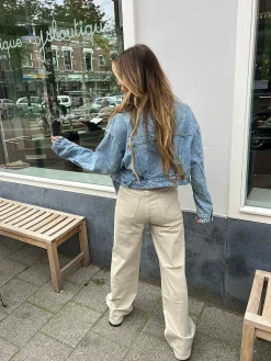 Online Harper Wide Fit Jeans Beige Broeken
