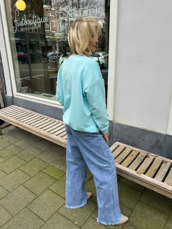 Outlet Ibiza Sweater Baby Blue Truien