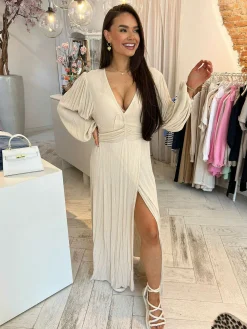 Discount Indi Maxi Dress Beige Jurken