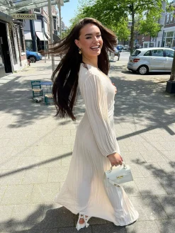 Discount Indi Maxi Dress Beige Jurken