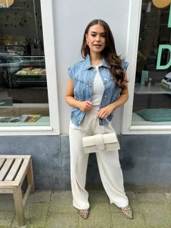 Flash Sale Isa Denim Gilet Blue Gilets