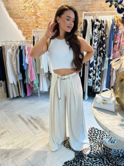 Store Ivey Lurex Linen Pants Broeken