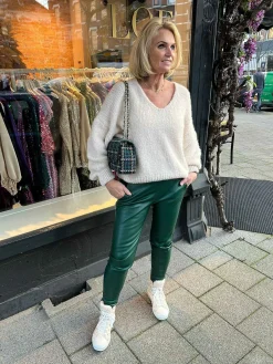 Discount Jacky Leatherlook Jogger Petrol Broeken