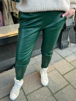 Discount Jacky Leatherlook Jogger Petrol Broeken