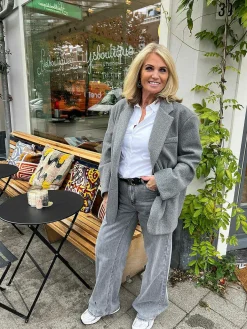 Fashion Jalou Wide Fit Jeans Grey Broeken