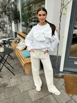 Best Jasmin Bow Sweater Off White Truien
