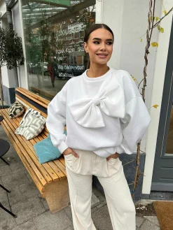 Best Jasmin Bow Sweater Off White Truien