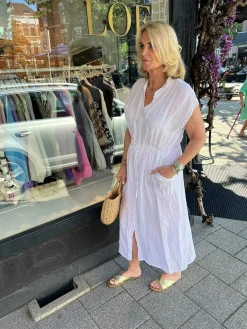 Online Jess Linnen Dress White Jurken