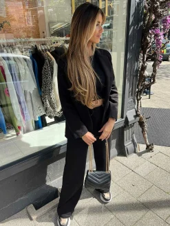 Cheap Jog Suit Set Black Sets