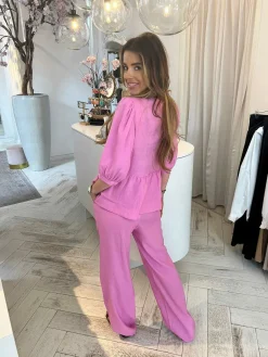 Cheap Jolie Linen Bow Set Fuchsia Sets