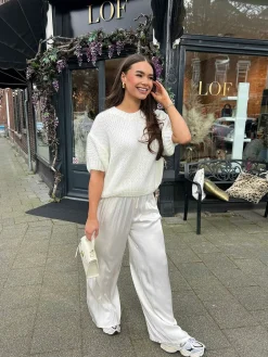 Cheap Julie Silky Pants Off White Broeken