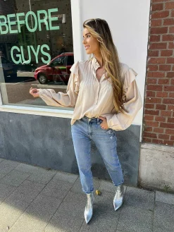 Fashion June Blouse Beige Tops & Blousjes