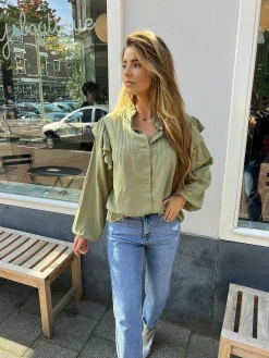 Best Sale June Blouse Pistache Tops & Blousjes
