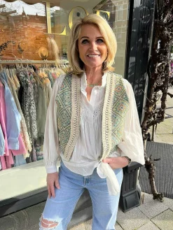 Cheap Katie Blouse White Tops & Blousjes