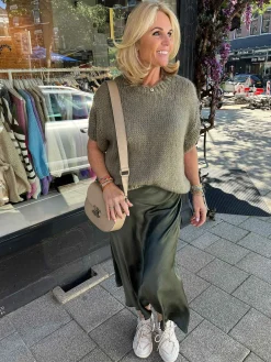 New Kiki Sweater Short Sleeve Army Truien