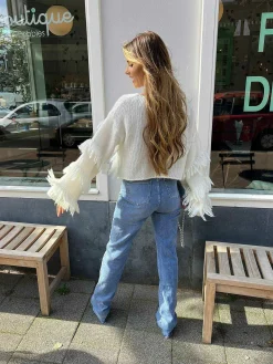 Best Lara Extra Long Jeans Denim Blue Broeken